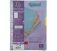 Intercalaires - Exacompta - Réf. 7706E - Carte lustrée 400g/m2 - 6 onglets - A4