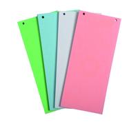 Intercalaires horizontales unies perforées Exacompta Forever - 105 x 240 mm - Paquet 100 - Coloris assortis