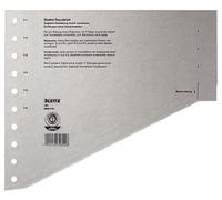 Intercalaires Leitz, DIN A4 extra-larges, gris, carton kraft 200g/m², 100 pièces, 205 x 240 mm