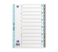 Intercalaires mensuels A4 12 positions polypro 12/100 gris