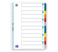 Intercalaires neutres A4 12 positions colore 170g blanc