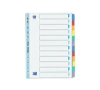 Intercalaires neutres A4 12 positions mylar colore 225g assorti