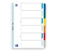 Intercalaires neutres A4 6 positions colore 170g blanc