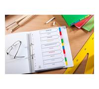 Intercalaires neutres A4+ 6 positions colore 170g blanc