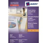Avery Intercalaires à onglets A4 6 touches – Polypropylène transparent personnalisables