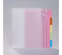Intercalaires pour Classeurs A5 6 Anneaux | Séparateurs Classeur A5, 5 Couleur 250GSM Papier, 2xIntercalaire en 0,6mm Plastique, Pochette Classeur en 0,14mm Plastique