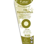 Intercalaires trapèze carte bristol unies perforées Forever - 105 x 240 mm - Paquet de 100 - vert
