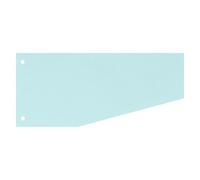 Intercalaires trapèze unis bleus perforés Bruneau carte recy 105 x 240 mm - Paquet de 100 - Intercalaires neutres cartonnés - Bruneau