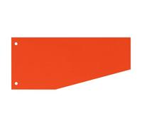 Intercalaires trapèze unis oranges perforés Bruneau carte recy 105 x 240 mm - Paquet de 100 - Intercalaires neutres cartonnés - Bruneau
