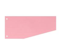 Intercalaires trapèze unis roses perforés Bruneau carte recy 105 x 240 mm - Paquet de 100 - Intercalaires neutres cartonnés - Bruneau