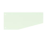Intercalaires trapèze unis verts perforés Bruneau carte recy 105 x 240 mm - Paquet de 100 - Intercalaires neutres cartonnés - Bruneau