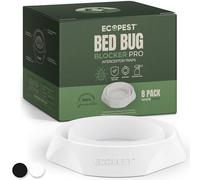 Intercepteurs de Punaises de Lit - Lot de 8 | Bed Bug Blocker (Pro) Pièges Intercepteurs (Blancs) | Piège à Insectes, Dispositif de Contrôle, et Détecteur pour Pieds de Lit