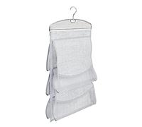 InterDesign iDesign Aldo Rangement Armoire, Meuble Suspendu en Plastique avec 5 Poches pour Sacs, Portefeuilles, etc., Organisation Dressing, Gris