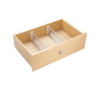 InterDesign Linus organisateur de tiroir réglable, séparateur de tiroir haut en plastique pour la cuisine, lot de 2 rangements tiroir, transparent
