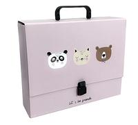 Interdruk - Children's File Box - Case with Handle - Rigid Folder - Fits A4 Size - Bebe Friends G