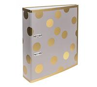 Interdruk Lever Arch File A4 75 mm - Metallic Design - Satin Gold Dots