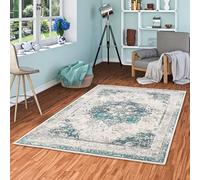 interiortrend Pop Vintage - Tapis Designer - Oriental Bleu Crème - 4 Tailles