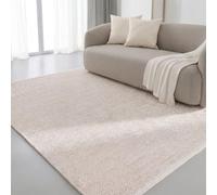 Interiyou Tapis Coton Riga - 120x170 Crème - Décoration pour Salon, Chambre, Couloir, Bureau - 100% Artisanat Fibre Naturelle Tissage Plat