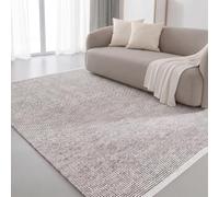 Interiyou Tapis Coton Riga - 70x140 Beige/Noir - Décoration pour Salon, Chambre, Couloir, Bureau - 100% Artisanat Fibre Naturelle Tissage Plat