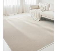 Interiyou Tapis Coton Riga - 70x140 Blanc - Décoration pour Salon, Chambre, Couloir, Bureau - 100% Artisanat Fibre Naturelle Tissage Plat