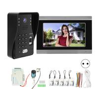 Interphone bidirectionnel avec visiophone mains libres à écran tactile, moniteur LCD 7 pouces, système d'entrée vidéo filaire avec caméra de