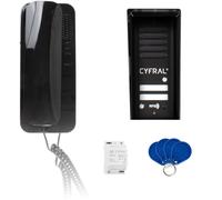 Interphone Cyfral Cosmo 2 Locataires Cassette Noire Interphones Noirs