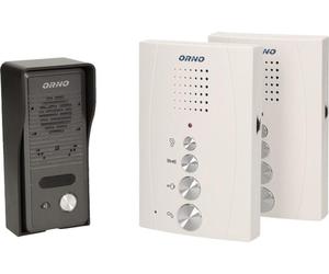 Interphone familial ELUVIO ORNO OR-DOM-RE-920/W,de portail automatique, fonction interphone, ultra-mince, blanc/gris