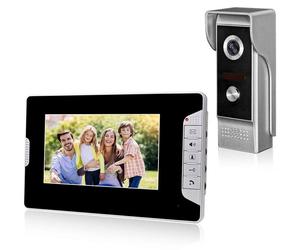Interphone filaire de 7 pouces avec caméra de vision nocturne, compatible avec une tension de 110-240 V, équipé d'un écran TFT-LCD