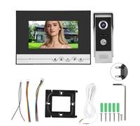 Interphone mains libres avec écran LCD 7 pouces et caméra de vision nocturne infrarouge pour systèmes d'interphone vidéo filaires, résistant à