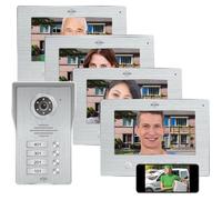 Interphone porte vidéo IP - ELRO - DV4000IP4 - 4 appartements - Caméra Full HD 1080P - Vision nocturne couleur