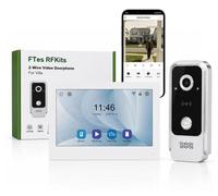 Interphone pour porte avec connexion Wi-Fi, équipé d'un écran de 7 pouces et d'une caméra 1080p, installation à 2 fils