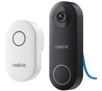 Reolink Sonnette vidéo filaire D340P 5MP PoE Détection de personne Audio bidirectionnel Noir