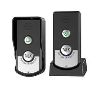 Interphone sans fil 2 voies, interphone vocal, système de sonnette intercom portable sans fil pour la sécurité à la maison, salle de classe, hôtel, hôpital, entreprise (noir)