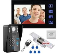 Interphone tactile 7 ""avec mot de passe Lcd RFID, système vidéo d'interphone de porte avec verrouillage de porte anti-gâche électriq