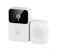 Interphone vidéo avec audio bidirectionnel pour interphone vidéo sans fil | Connexion Wi-Fi, montage sans fil, vision nocturne claire, blanc pour l'optique, construction compacte
