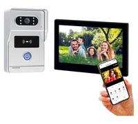 Interphone vidéo, écran 7 pouces, résolution 1080p, étanche,mains libres, angle de vision de 100 degrés