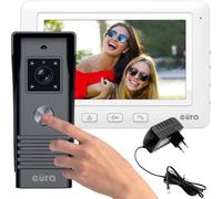 EURA'' portier vidéo VDP-45A3 ''ALPHA'' blanc couleur 7'' soutien 1 entrée A31A145c