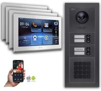 Interphone vidéo Goliath IP : 10 pouces 4 maisons familiales, code numérique, anthracite : 10 pouces blanc : Boîte de montage en surface Couleur du moniteur : 10 pouces blanc Montage : Boîte de montag