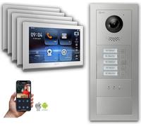 Interphone vidéo Goliath IP : 10 pouces, maison de 5 pièces, écran, argent : 10 pouces, blanc : boîtier en saillie, couleur de l'écran : 10 pouces, blanc, montage : boîtier en saillie