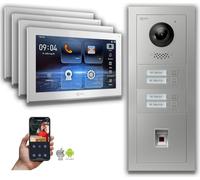 Interphone vidéo Goliath IP 4-Fam. Fingerprint : Boîtier en saillie : 10 pouces en blanc Boîtier de montage de la sonnette : Boîtier en saillie Sélection du moniteur : 10 pouces en blanc