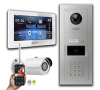 Interphone vidéo Goliath IP : 7 pouces 1 moniteur, RFID, code numérique, argent, caméra Wifi : 7 pouces en blanc : Boîte d'encastrement Sélection du moniteur : 7 pouces en blanc Boîte de montage de la