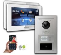 Interphone vidéo Goliath IP : 7 pouces 2 maisons familiales, RFID, argent : 7 pouces blanc : 4er POE : boîte d'encastrement Connexion : 4er POE Couleur du moniteur : 7 pouces blanc Montage : boîte d'e