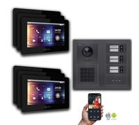 Interphone vidéo Goliath IP : 7 pouces, maison de 6 pièces, code numérique, écran, anthracite : 7 pouces noir : boîtier en saillie Couleur de l'écran : 7 pouces noir Montage : boîtier en saillie