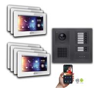 Interphone vidéo Goliath IP : 7 pouces, maison individuelle, code numérique, écran, anthracite : 7 pouces, blanc : boîtier encastré, couleur de l'écran : 7 pouces, blanc, montage : boîtier encastré