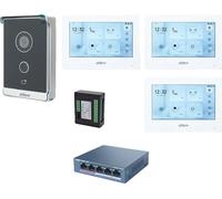 Interphone vidéo IP Dahua, écran tactile 7 pouces, alimentation PoE, 1 DB 3 écran blanc
