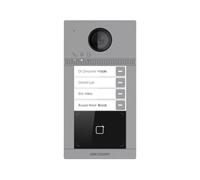 Interphone vidéo IP Hikvision Villa Door 2MP WiFi PoE 4 boutons avec ouverture par carte MF 2 relais Surface IP65