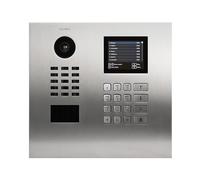 Interphone Vidéo IP WiFi D21DKH V2 - Portier Vidéo Maison Multifamiliale, Complexe Immobilier, Jusqu‘à 200 Bureaux ou Logements - Écran d'Affichage et Clavier - Accessoires Inclus - INOX - Doorbird