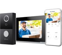 NIVIAN Interphone Vidéo WiFi Full HD 7” Écran Tactile - Installation 2 Fils, Caméra Extérieure 1080P IP65, Audio Bidirectionnel, Ouverture à Distance Via Smartphone App Tuya