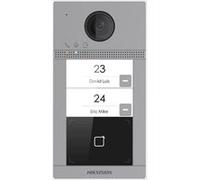 Hikvision Interphone de Porte de Villa Métal avec Vidéo 2MP HD, WiFi, Contrôle d'Accès, Lecteur de Carte Mifare, PoE Standard