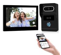 Interphone vidéo sans fil de 7 pouces avec caméra 1080p et lecteur RFID